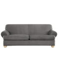 thumbnail image 4 of SureFit Ultimate Stretch Suede Sofa Slipcover, 3-Piece, Cement Beige T-Cushion Sofa Cover, 4 of 5
