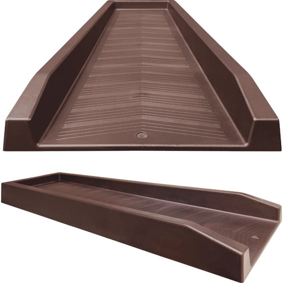 Master Mark Splashblock Gutter Downspout Extension - Durable HDPE Plastic - 24 Brown