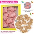 thumbnail image 3 of JM Cortador de Galletas de Dinosaurio, 8 Piezas Molde para Galletas de Pastelería, Molde para Galletas 3D, Molde para Galletas de Animales, Cortador de Galletas para Niños, para Galletas, Pastelería, Fondant, Decoración de Tartas JM, 3 of 5