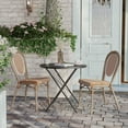 thumbnail image 3 of Flash Furniture Lourdes Indoor/Outdoor French Bistro Stacking Chair Natural/White/Light Natural, 3 of 15