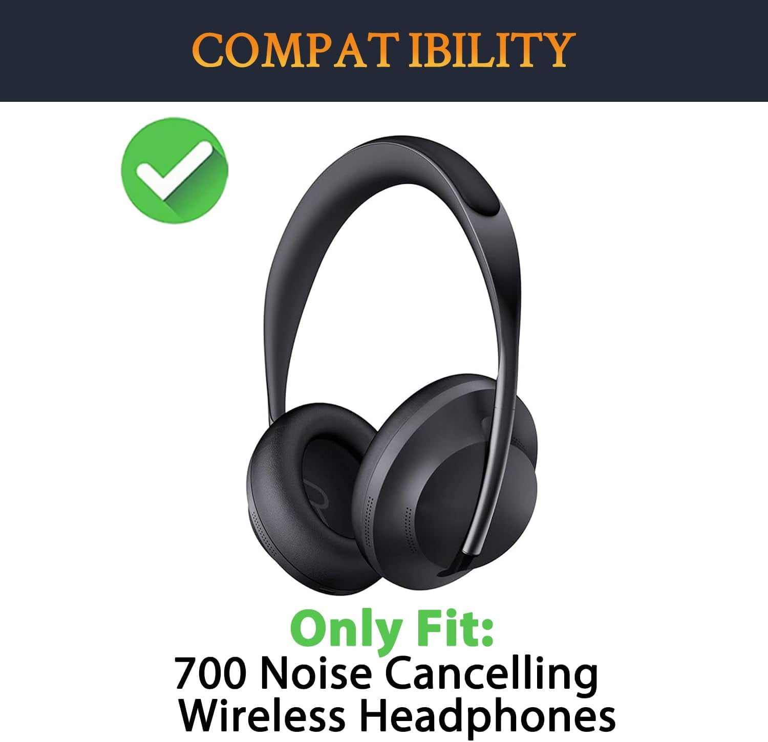Replacement Ear Cushions For Bose 700 Headphones – Softer Protein Leather, Noise-Canceling Memory Foam (Black)