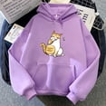thumbnail image 4 of Eleceed-Sudadera con capucha para mujer, ropa de calle con estampado divertido de gato de dibujos animados, moda coreana, Top femenino, 4 of 4