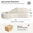 thumbnail image 3 of Aukfa Curved Couch Minimalist Style Comfy Sofa for Living Room, Compressed Couch, Chenille, Beige, 3 of 11