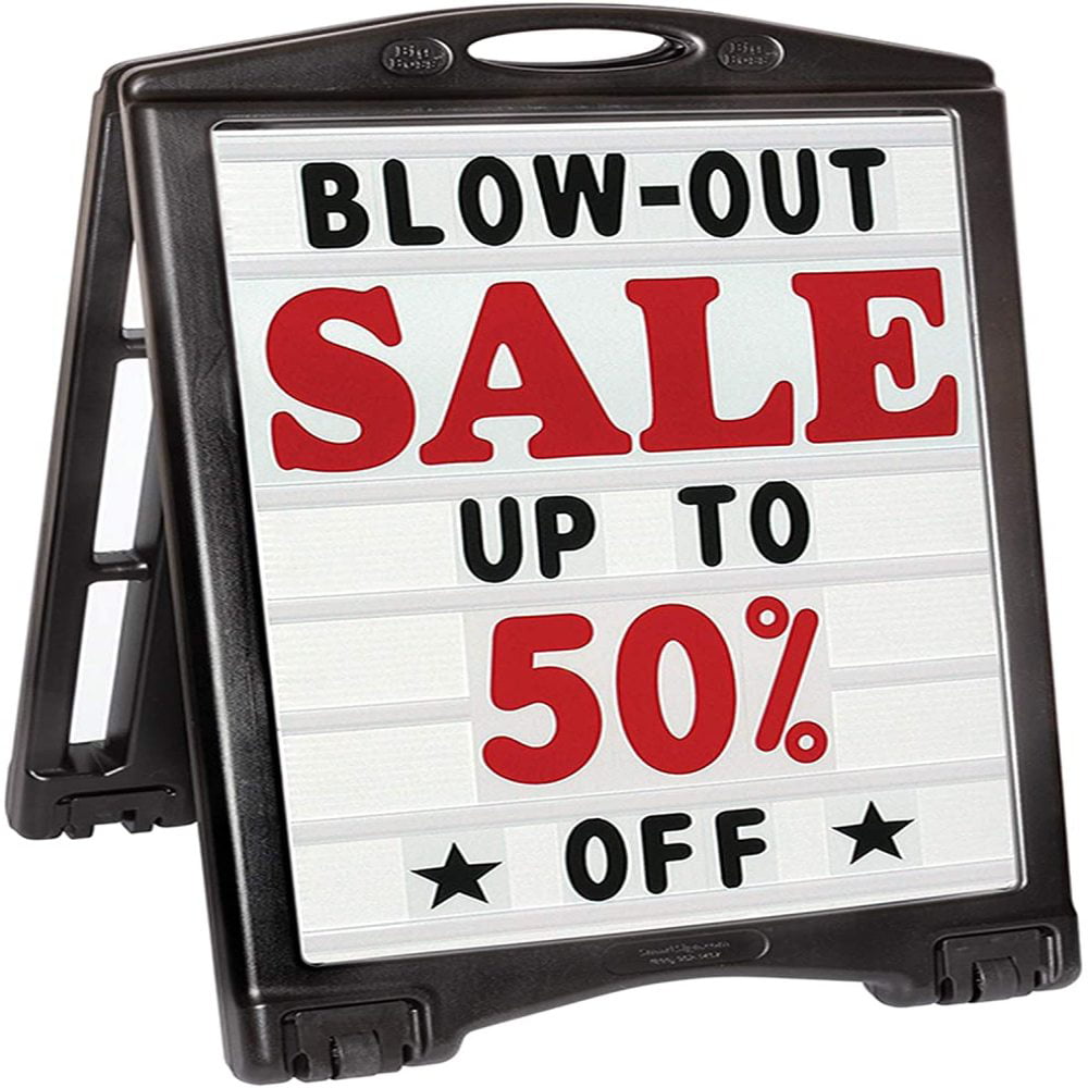 6 Inch Sidewalk Changeable Letters Outdoor Sign 