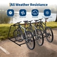 thumbnail image 4 of Support de Vélo au Sol Robuste à Double Face – Support de Rangement Autoportant pour 12 Vélos, Design à Grille pour Garage, Rues, Cours, Événements, Montage au Sol Inclus, Noir / Support Double Face pour 12 Voitures, 4 of 7