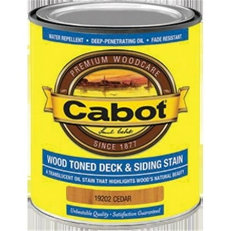 Cabot 19202 1 Quart, Cedar Wood Toned Deck & Siding