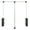 Chrome/black, variant on Rev-A-Shelf CPDR-1826 26 Inch Adjustable Pull Down Closet Rod, Chrome