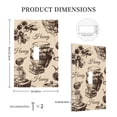 thumbnail image 3 of Honey Honeycomb Vintage Single Toggle Wall Plate 1 Gang Decorative Electrical Outlet Light Switch Cover Switchplate, 3 of 5