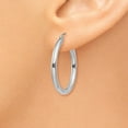 thumbnail image 3 of 14K White Gold Earring Hoop Women'S 25 mm Polished 2.5Mm Tube Earrings, 3 of 4