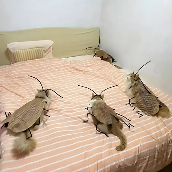 GASTROPOD 12ML Cat Cockroach Costume DIY Kit - Realistic Funny Pet Halloween Outfit with Antennae for Small Medium Cats, Perfect for Parties & Photo Shoots