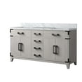 thumbnail image 2 of Laurel 60 in W x 22 in D White Oak Double Bath Vanity and Carrara Marble Top, 2 of 6