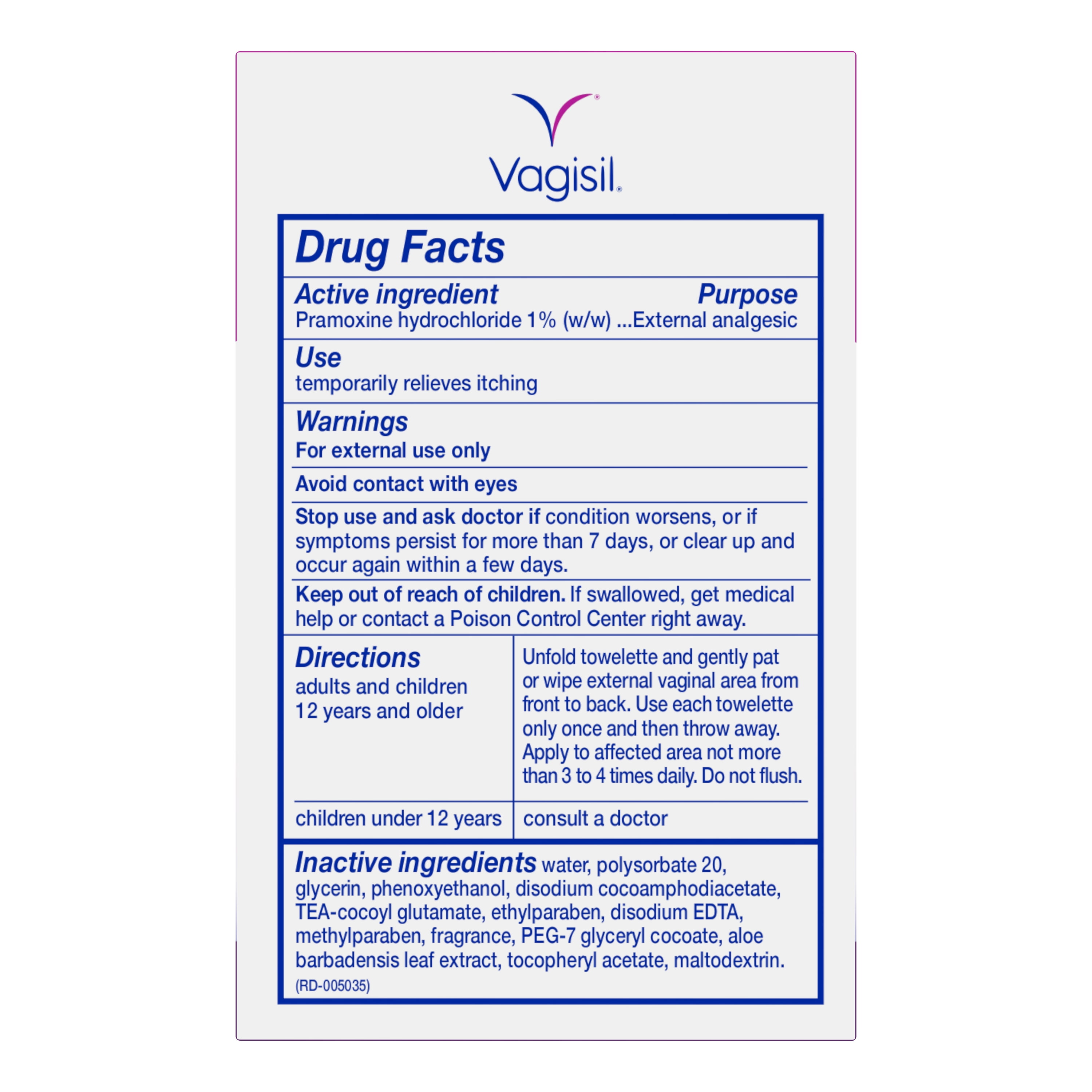(6 pack) Vagisil Anti-Itch Medicated Feminine Intimate Wipes for Women, Maximum Strength, Gynecologist Tested, 12 Wipes