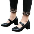 thumbnail image 1 of Womens Chunky Block High Heel Dress Shoes for Ladies Business Office Work Formal Leather Pointed Toe Dressy Pumps, 1 of 7