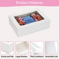 thumbnail image 5 of Livease 5pcs 14x10x4 White Large Cake Boxes with Window Rectangle Quarter Sheet Bakery Boxes, 5 of 8