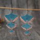 thumbnail image 1 of Xiao Hua Pendientes colgantes de estilo retro, nuevos y únicos, para mujer, estilo étnico bohemio, vintage (azul), 1 of 4