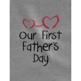 thumbnail image 2 of Our First Father's Day Dad & Baby Matching Set Infant Bodysuit & Men's T-Shirt Dad White Medium / Baby Pink 18M (12-18M), 2 of 6