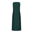 thumbnail image 4 of HOMBOM 2024 Dresses for Women Army Green Long A-Line Crew Neck Sleeveless Casual Solid 2024 Dresses XL, 4 of 5