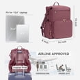 thumbnail image 6 of Diaper Bag Backpack for Mom/Dad with Changing Pad, Multi-Function Neoprene Large Newborn Baby Maternity Bags Travel Tote with Insulated Pockets Pink, 6 of 10