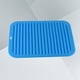 thumbnail image 4 of GOOHOCHY Tapete aislante con diseño de ondas para cocina, escurridor de platos y tazas, bandeja secadora, herramienta para drenar el agua de la vajilla (azul cielo), 4 of 8