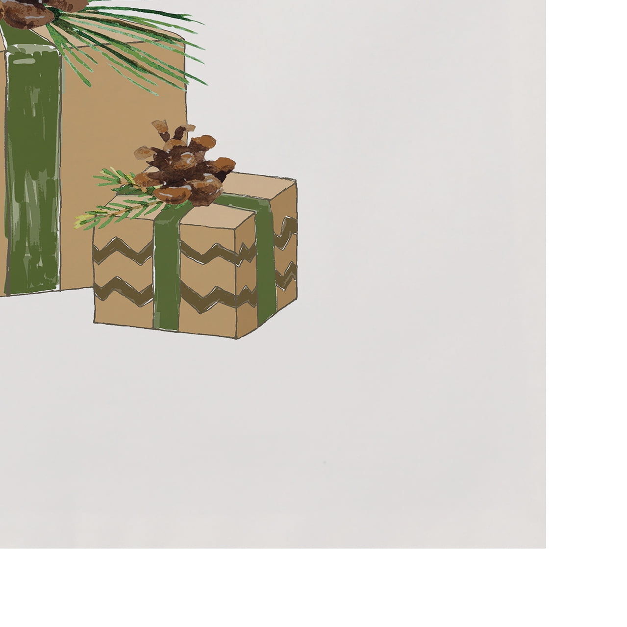 Simply Daisy Nature's Gift 18 x 14 Inch Off White Holiday Print Placemat (Set of 4)