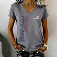 thumbnail image 4 of Womens Shirts Summer 250Th Anniversary Usa for Women 17762026 Patriotic American Flag V Neck T July 4Th Graphic Tee 250 Anniversary Usa Shirt Women Gray M, 4 of 8