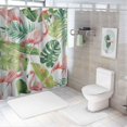thumbnail image 7 of Orinice Tropical Flamingo Shower Curtains for Bathroom Green Palm Leaf Shower Curtain Set, Thick Textured Fabric Shower Curtain, 69x72, 7 of 7