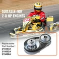 thumbnail image 2 of KFFKFF Drive Clutch, 2-8HP Engine, 2000 RPM High-Strength Drive Clutch with Asymmetric Designed Wheels & Robust Rubber Belt, Sturdy & Durable Clutch, 2 of 9