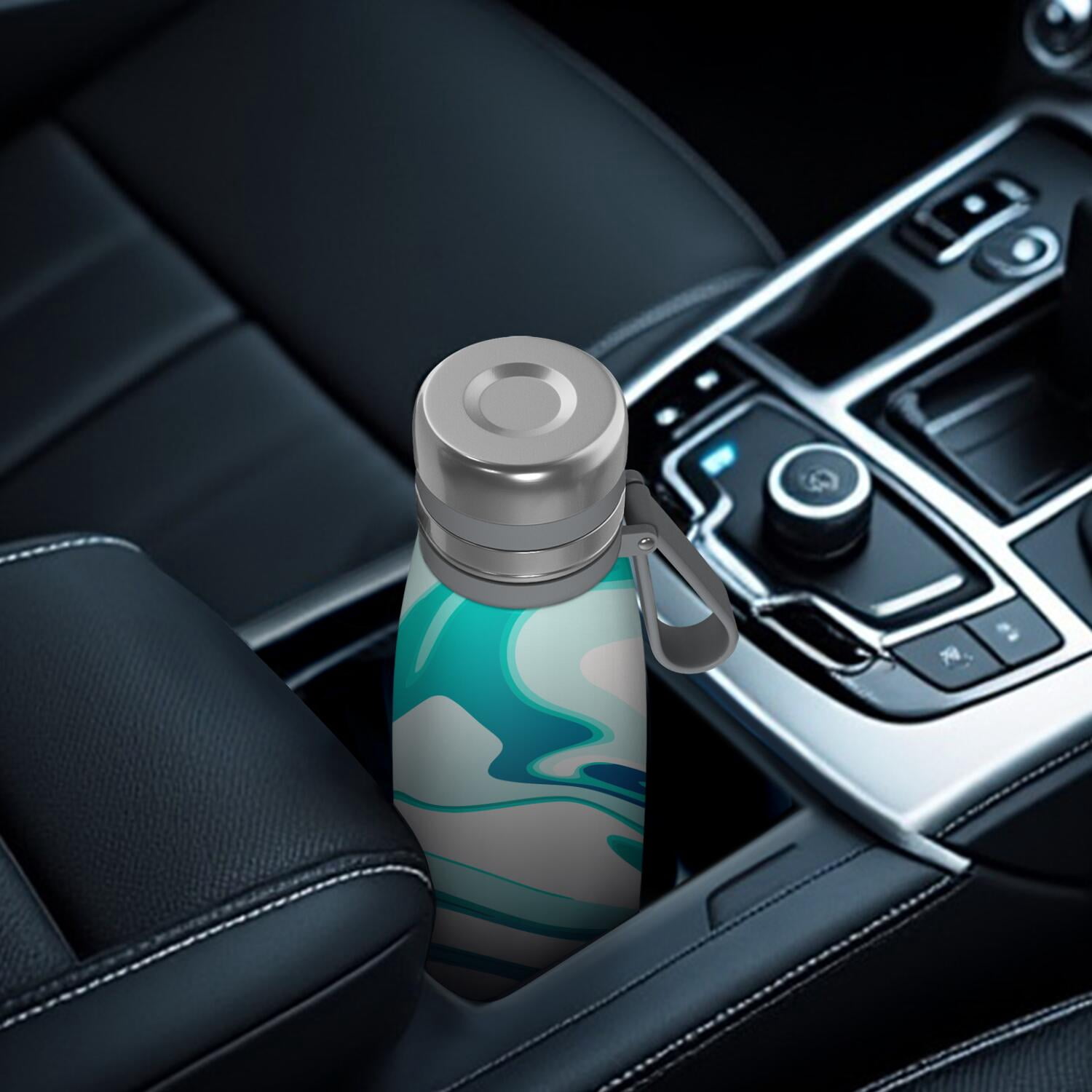 29oz Insulated Water Bottle with Tea Infuser, Stainless Steel Travel Mug, Liquid & Marble Print