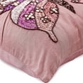 thumbnail image 2 of The HomeCentric Pillow Case, Pink Pillow Cover, Floral Pillow Cases, Pack of 2, 12x12 inch (30x30 cm) Pillows Cover, Art Silk Square Pillow Cases, Sequins & Beaded Butterfly, Birds - Butterfly Love, 2 of 5