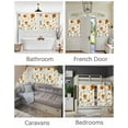 thumbnail image 3 of Spring Flowers Short Blackout Curtains 24 Inch Long Watercolor Sunflower Yellow Floral Rod Pocket Kitchen Curtains, 2 Panels Thermal Insulated Room Darkening Drapes for Bedroom, 42"W x 24"L, 3 of 5