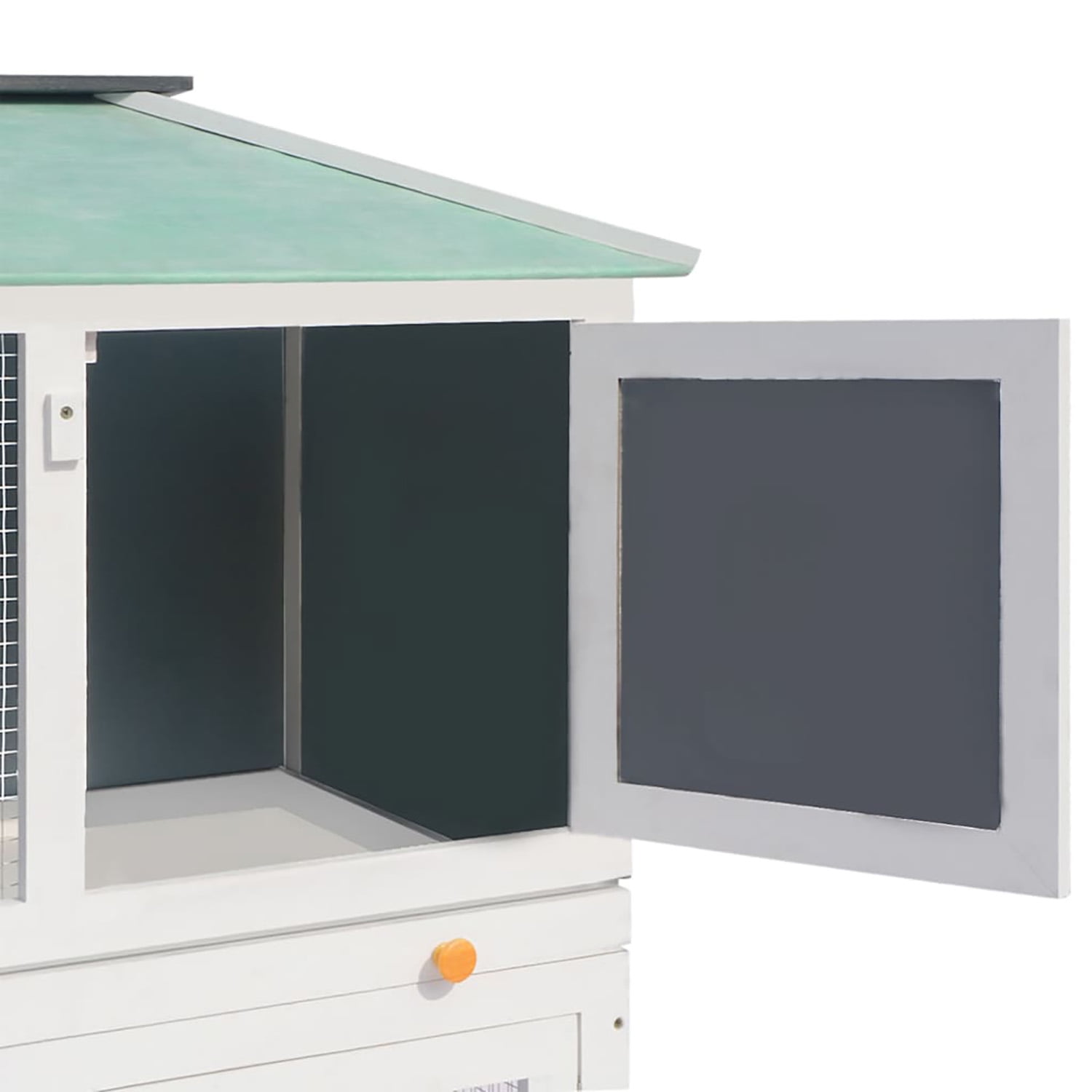 Pefilos 51" Outdoor Rabbit Hutch, Wooden Bunny House Double Floor Small Animal Pet Cage, Gray Pefilos 51" Outdoor Rabbit Hutch, Wooden Bunny House Double Floor Small Animal Pet Cage, Gray