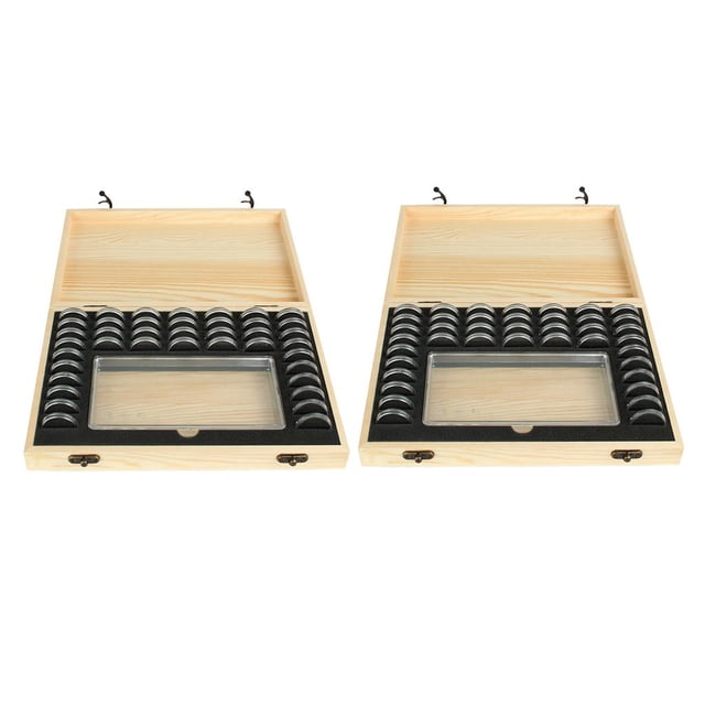 Caja De Almacenamiento De Monedas De De 2 Juegos Para Cápsulas De 80 Piezas De Monedas Certificadas CUTICAT caja de almacenamiento de monedas
