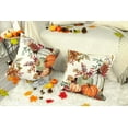 thumbnail image 4 of Fall Pumpkin Leaves Throw Pillow Covers 18 x 18 Inch Set of 2, Autumn Thanksgiving Farmhouse Holiday Cushion Case for Home Sofa Couch Decoration S24F22, 4 of 6