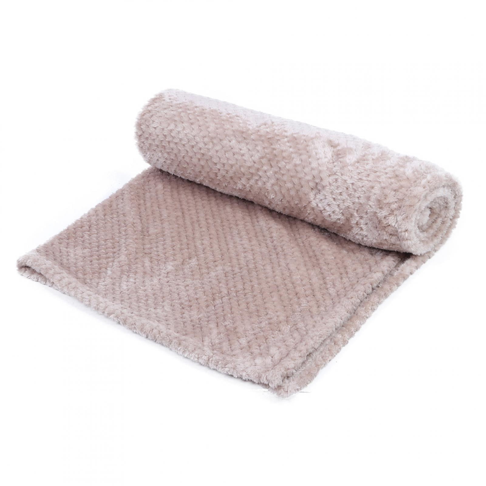 Estink Soft Fleece Blanket Polyester Fiber Thicken Air Conditioning Bed Blanket Lightweight Bedroom Bedding Supplies Household Office Nap Blanket
