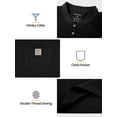 thumbnail image 4 of Men's Loose Fit Heavyweight Work Long Sleeve Henley T-Shirts Workwear Pocket Tee(Regular&Tall), 4 of 9