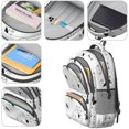 thumbnail image 4 of Black and White Cat Head Backpack for School, Cute School Bag with Adjustable Shoulder Straps and Padded Back, 16.9"x12.6"x5.9", 4 of 5