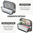 thumbnail image 5 of Standing Pencil Case with Base Large Capacity Stationery Pouch Pen Bag with Zipper for Women Men Feathers and Leopard Print, 5 of 7