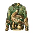 thumbnail image 3 of Uemuo Mallard Duck And Flowers Pattern Women's Full Zip UPF 50+ Sun Protection Hoodie Jacket Long Sleeve Sun Shirt Hiking Outdoor Performance with Pockets-Small, 3 of 9
