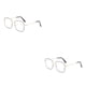 thumbnail image 4 of Jumpingount Gafas de miopía de Metal con lentes antiazules, gafas cuadradas ligeras transparentes, suministros de oficina para hombres Marco de oro negro Luz plana anti-azul 2piezas, 4 of 6