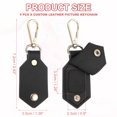 thumbnail image 2 of 4pcs Custom Leather Photo Keychain Personalized Picture Key Chain, Black, 2 of 7