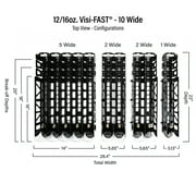 Display Technologies Visi-Fast Plastic 50-Can Capacity Push Glide Beverage Dispenser