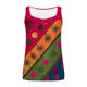 thumbnail image 2 of TaTaai Women Random Print Stretchy Tank Top Sleeveless V Neck Loose Fit Non See-through Breathable Machine Washable Fashion Casual Daily T-shirt Gift, 2 of 5