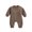 Brown, variant on larppty Newborn Baby Boy Fall Outfit Romper Little Dude Embroidery Long Sleeve Jumpsuit Bodysuit Infant Winter Clothes