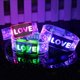thumbnail image 2 of Pulsera intermitente con palabra feliz de amor, pulsera LED, brazalete brillante, juguetes ligeros para niños, regalo de cumpleaños, fiesta, concierto, Navidad, 2 of 4