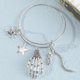 thumbnail image 3 of 2 piezas de pulsera retráctil ajustable de Halloween con dije de calavera de terror de metal, 3 of 5