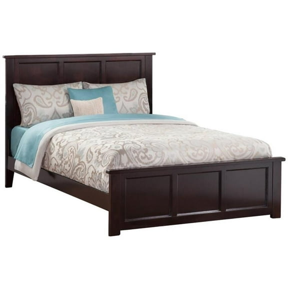 Leo & Lacey Queen Traditional Panel Bed in Espresso