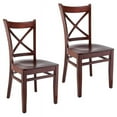 thumbnail image 3 of Beechwood Mountain Cross-back Solid Wood Dining Chairs (Set of 2) Black Black Finish, 3 of 5