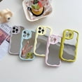 thumbnail image 5 of Mirror Case for iPhone 15 Plus Flexible Cute Candy Color Soft Silicone Shinny Makeup Mirror Women Girls Shockproof Protect Case for iPhone 15 Plus -Blue, 5 of 7