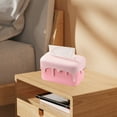 thumbnail image 4 of ROLKFUK Organizing Racks Pink Plastic Tissue Box Cover & Facial Tissue Holder - Easy to Clean, Antistatic, Suitable for Bathroom, Home, Office, Car - Stylish Organizer (7.87x5.12x4.33in), 4 of 6