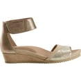 thumbnail image 2 of Women's Earth Ficus Sagittarius Ankle Strap Sandal Gold Metallic Leather 6.5 M, 2 of 5